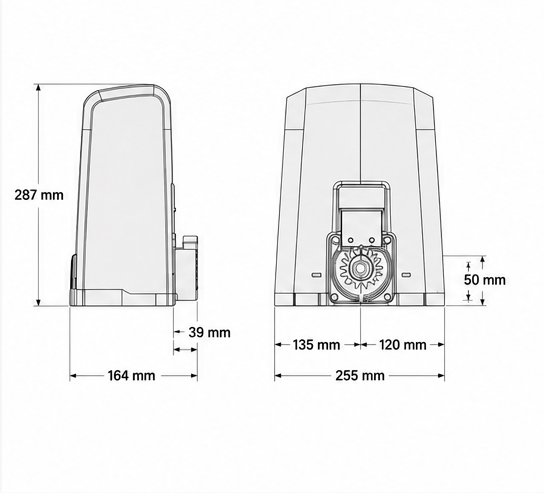 BFT Deimos Ultra A400 dimensions diagram